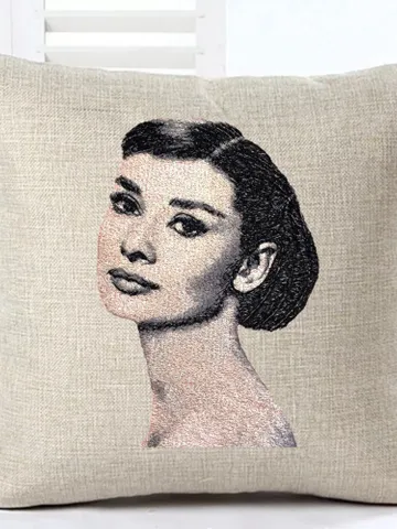 PhotoStitch Audrey machine embroidery designs digital embroidery pattern PhotoStitch Machine embroidery motif Woman embroidery pattern $9.24