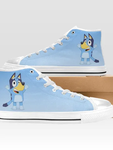 Muffin Bluey Shoes, High-Top Sneakers, Handmade Footwear $59.97
