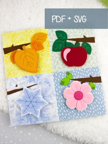 Seasons - Felt Busy Book Page - Sewing Pattern $6.00