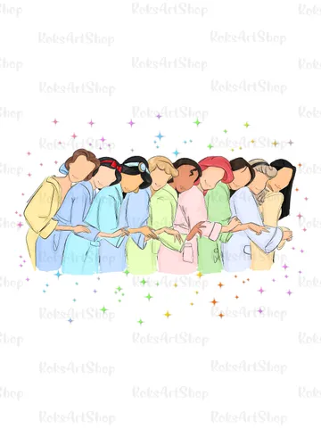 All princess Watercolor Princess PNG, Princess clipart png, Family vacation clipart, Family vacation png, Family trip, All princess design $1.00
