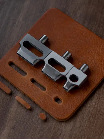 Oval Leather Hole Punch Tool with Handle: TEP2 Press Compatible