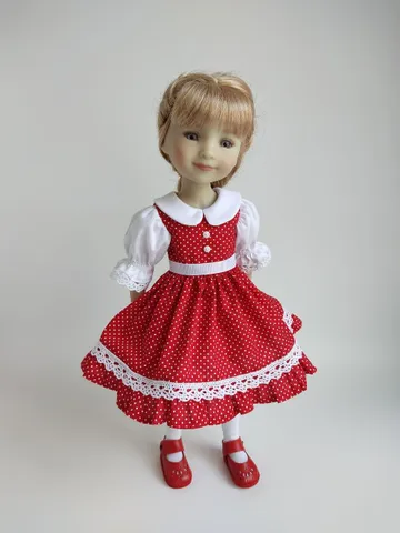 Dress with fluffy sleeves for Ruby Red Fashion Friends $5.99