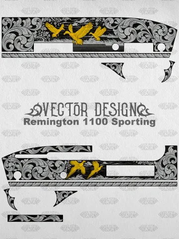 VECTOR DESIGN Remington 1100 Sporting 12 Ducks, pheasants and scrolls $130.00