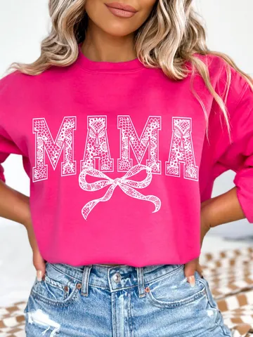 Lace Mama Coquette Png, Mama Png, Floral Mama Chinoiserie Png, Mama Varsity Png, Mothers Day Png, Gift for Mom, Lace Coquette Bow Png $4.46