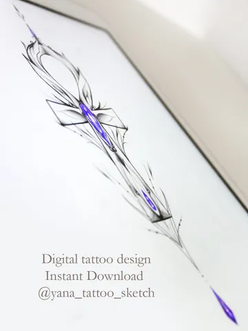 Ankh Tattoo Design For Females Egyptian Ankh Tattoo Stencil Idea Sketch, Instant download PDF, JPG $11.00