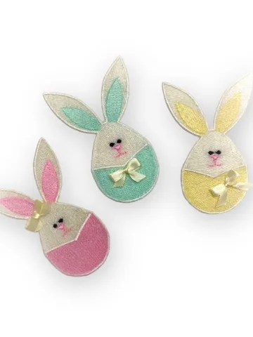 Free Standling Lace Machine Embroidery Design Easter Bunny Egg FSL Pattern Digital embroidery design $3.46