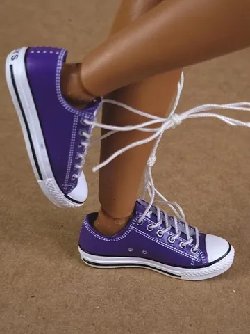 Premium purple low sneakers for 12 inch male dolls $42.00