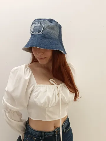Denim bucket hat
