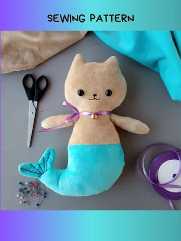 Mermaid Cat Sewing Pattern PDF $5.97