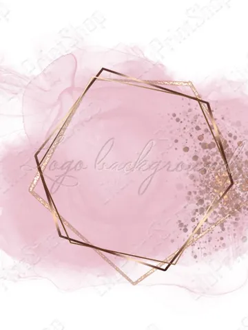 Blush Pink Logo Background Png Alcohol ink Pink and gold logo design Pink & gold confetti frame png $2.85