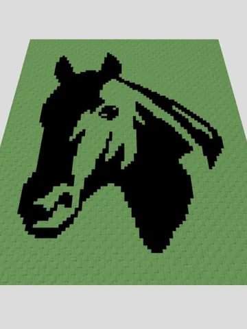Crochet C2C Horse graphgan blanket pattern