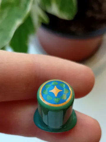 12 mm ptfe labret with mandala pattern