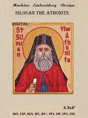 Silouan the Athonite embroidery design $14.00