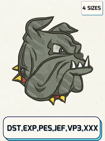Minnesota-Duluth Bulldogs Logos Embroidery Design Files, NCAA Logos Embroidery Designs, Machine Embroidery Files, 4 Sizes