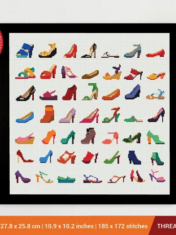 Mini Shoes Collection Cross stitch pattern | Embroidery Pattern | Instant Download | Embroidery Designs $7.11