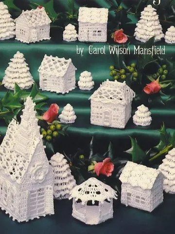 Christmas Village Vintage Crochet Pattern PDF The Thread Crochet $3.00