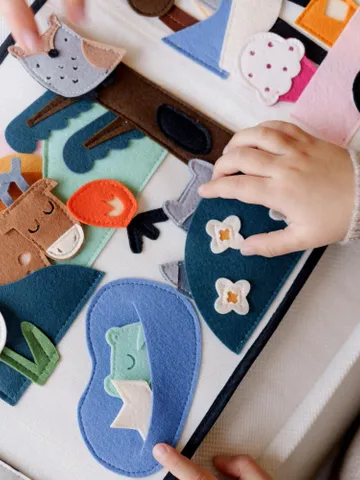 montessori quiet book for toddlers felt busy book forest animals seasonal travel toy gift for baby 1 year old handmade soft activity book $90.00