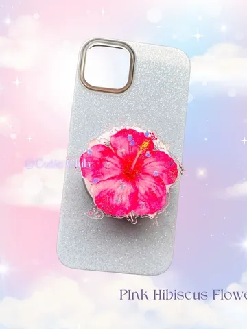 Magsafe Haiwaii Hibiscus Flower Phone Grip For Phone And Kindle, Elegant Floral Phone Grip, Phone Accessory, Flower Popsocket
