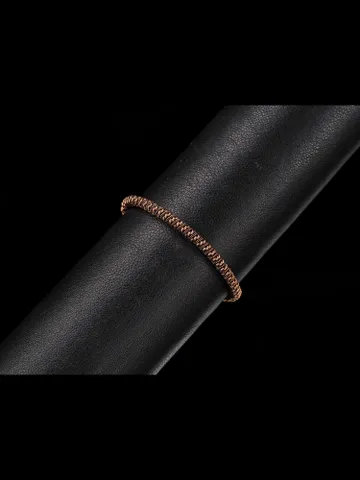 Narrow wire wrapped copper bracelet Unique metal bangle Handmade jewelry