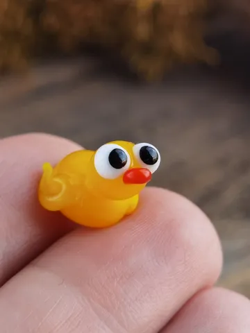 GLASS BEADS Miniature Duck Glass duck Resin duckling Tiny duck Terrarium figurines Tiny bird Glass bird ornaments art lampwork beads $14.79