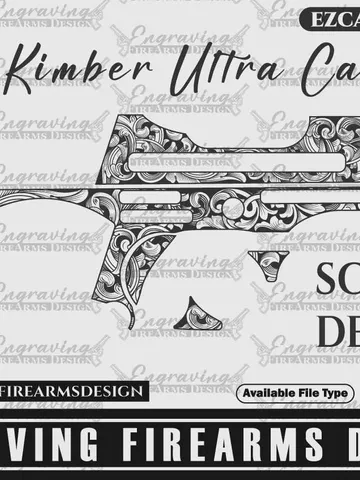 Engraving Firearms Design Kimber Stainless Ultra Carry ii Scroll Design $59.99
