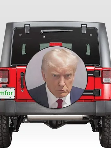 Trump Mugshot Spare Tire Cover $49.97