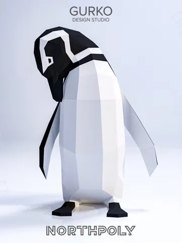 Itchy Magellanic Penguin Papercraft, Digital Template, PDF Download, Gurko, LowPoly, Pepakura, Origami Sculpture, Paper Party Decor,DIY Gift $23.20