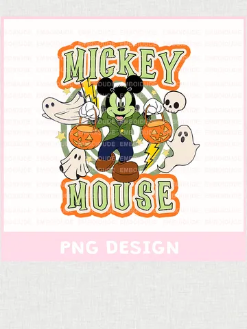 Mickey Mouse Spooky Vibes Png Designs, Trendy Cute Halloween Sublimation Png, Spooky Season Clip Art, Pumpkin Design, Digital Download
