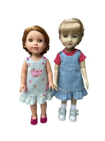 Zina Dress pattern for Ruby Red Fashion Friends and Wellie Wishers. $5.99