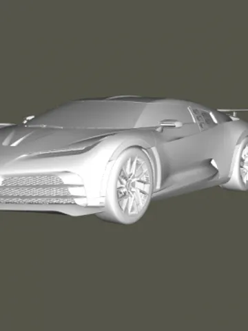 Beauty 1 3d Model Car STL 3D Printing Bugatti Centodieci $9.50
