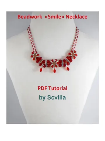 Tutorial "Smile" Necklace, beaded Necklace, Beading Tutorial, Bead weaving $6.00