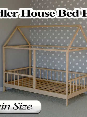 Toddler House Bed Plans, Twin Size, DIY, PDF $14.95