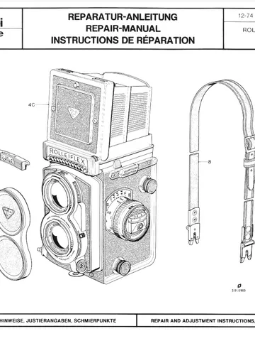 ROLLEI Rolleiflex T KPL Repair Service Manual Repair Guide
