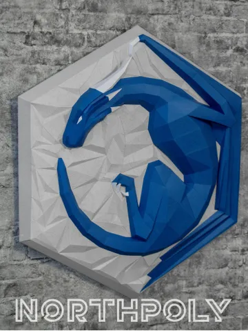 Papercraft Dragon Coat Of Arms, Digital Template, PDF Download, Gurko, 3D Low Poly, Pepakura, DIY Origami Sculpture, Paper Decor, DIY Gift $23.50
