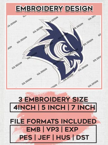 Rice Owls Embroidery Designs, NCAA Logo Embroidery Files, NCAA Rice Owls Logo, NCAA Embroidery Designs, Machine Embroidery Designs, Digital Download $6.99