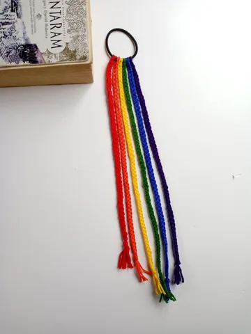Dreadlock Hair Extensions, Clip In Hair Wraps, Braid Bohemian, Festival Boho Girl, Removable Wrap, Hippie Girl Women Gift Rainbow Color $27.00