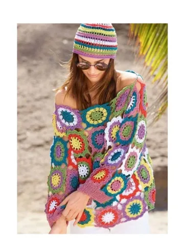 Tunic crochet, knitting , women ladies motif tunic pattern pdf instant download $6.68