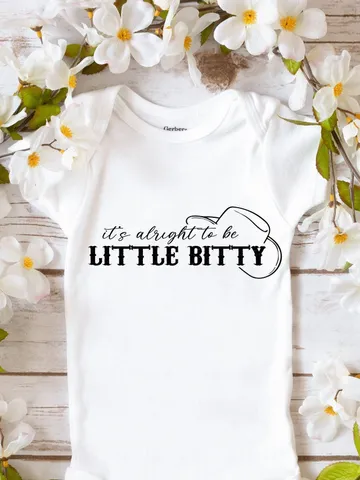 Its alright to be Little Bitty SVG, Country Baby svg, baby onesie svg, western baby design svg, southern style svg, cricut cut file, png jpg $4.84