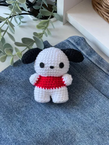 Crochet pattern pochacco sanrio PDF file, US terms, sanrio crochet keychain $6.20