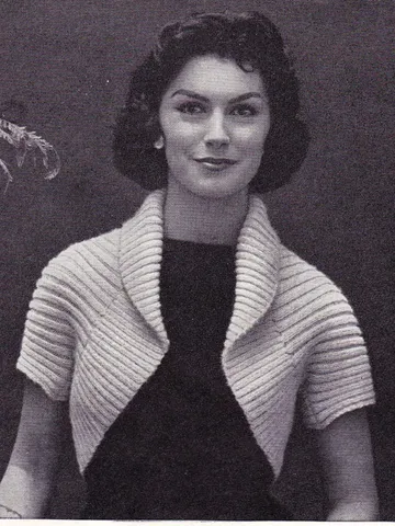 Vintage Knitting Pattern 33 Simple Shrug Women $1.00