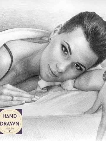 Custom pencil portrait | Hand drawn portraits from photos | Hand drawn pencil portrait $65.00