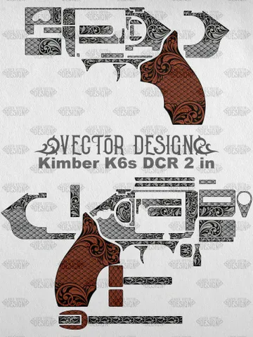 VECTOR DESIGN Kimber K6s DCR 2 in Scrolls and snake scales $100.00