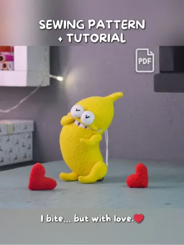 PDF Plush Toy Pattern – Fleece Banana Softie Tutorial $11.00