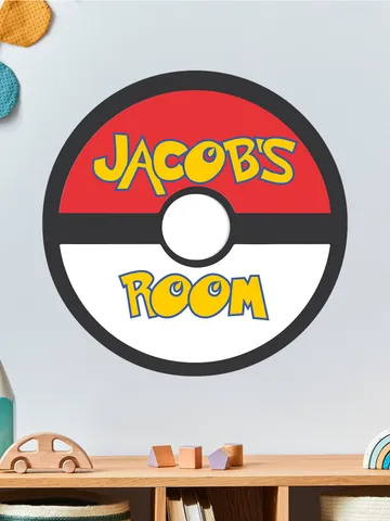 Gamer Wall Decal Pokeball Personalized Sticker Custom name Playroom Gift z3305 $19.99