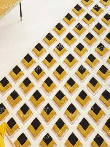 Buy 9x12 Yellow Hand Tufted Rug 100% Wool For Living Room, Bed Room, Kids Room In Any Size 10x14,10x12,9x12,8x10,6x9,5x8,4x6 $90.00