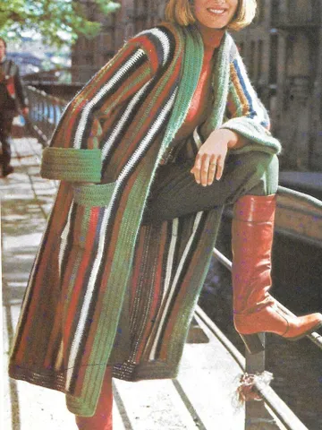 Long cardigan crochet pattern women ladies Coat cardigan vintage pattern $6.68