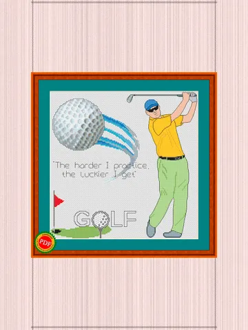 Golf Cross Stitch Pattern | Golfer | Golfing | Golf Player $5.00