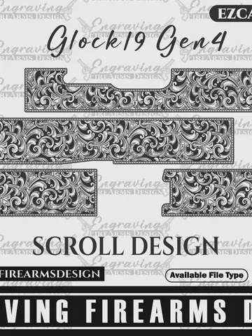 Engraving Firearms Design Glock19 Gen4 Scroll Design $59.99