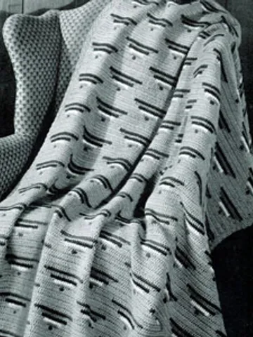 Crochet Pattern Vintage Afghan Wigwam Digital Download PDF $1.90