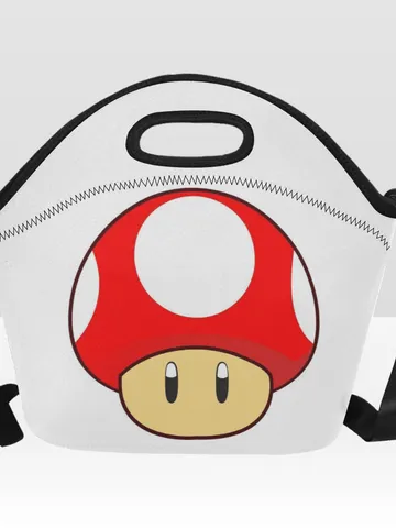 Super Mario Mushroom Neoprene Lunch Bag, Lunch Box $36.00